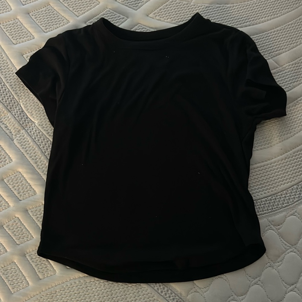 Black Old Navy crop top.